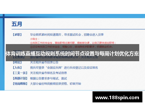 体育训练直播互动规则系统时间节点设置与每周计划优化方案